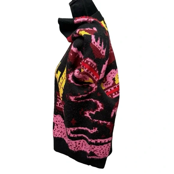 FARM Rio Black Tropical Magic V Neck Oversized Cardigan Size XS. - Picture 5 of 11